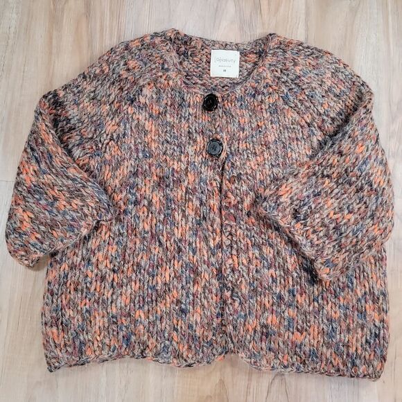 🔹️Relativity Multicolored Mohair Blend Cardigan Sweater Medium - Picture 1 of 10